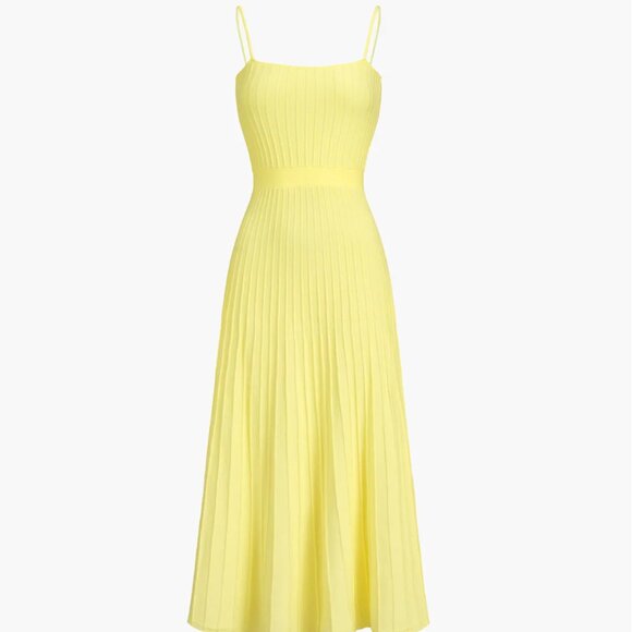 Yellow Rib Midi Sundress - Picture 2 of 4